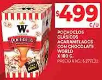 Supermercados DIA Pochoclos Clásicos Acaramelados con Chocolate World 180g oferta