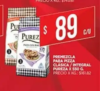 Supermercados DIA Premezcla Para Pizza Clásica/Integral Pureza x 55g oferta