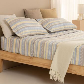 Arredo Juego de sábanas queen size rayas decoradas oferta