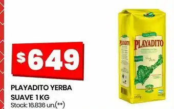 Changomas Playadito yerba suave 1 kg oferta