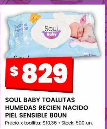 Changomas Soul baby toallitas humedas recien nacido piel sensible 80un oferta