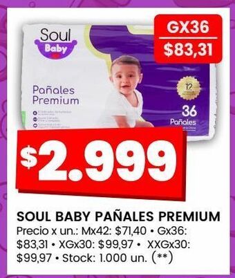 Changomas Soul baby pañales premium oferta