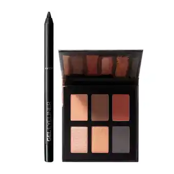 Avon Set x2 paleta de sombras all nudes + lápiz delineador gel oferta