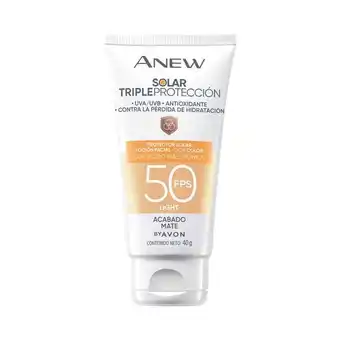 Avon Protector solar loción facial con color | anew light oferta