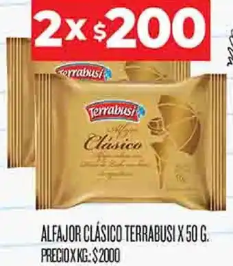 Supermercados DIA Alfajor Clásico Terrabusi 2x50g oferta