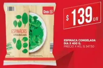 Supermercados DIA Espinaca Congelada Dia x400g oferta