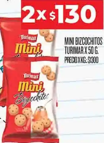 Supermercados DIA Mini Bizcochitos Turimar 2x50g oferta