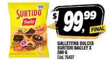 Supermercados Yaguar Surtido Galletitas Dulces Bagley X 390g oferta