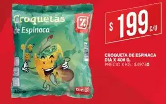 Supermercados DIA Croqueta De Espinaca Dia x400g oferta