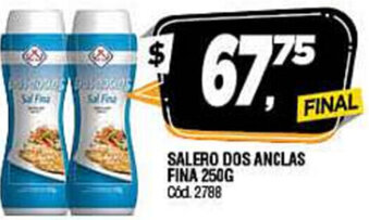 Supermercados Yaguar Salero Dos Anclas Fina 250g oferta