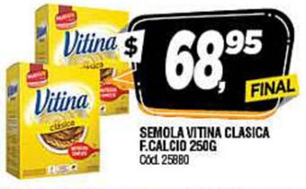 Supermercados Yaguar Vitina Semola Clasica F.Calcio 250g oferta