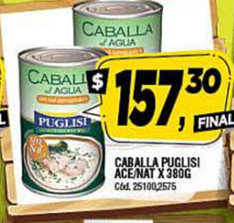 Supermercados Yaguar Caballa Puglisi Ace/Nat x 380g oferta