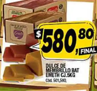 Supermercados Yaguar Dulce De Membrillo Bat Emeth CJ.5kg oferta