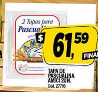 Supermercados Yaguar Pascualina Tapa De Amici 2un oferta