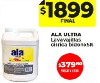 Supermayorista Vital Ala Ultra Lavavajillas Citrica Bidon x 5lt oferta