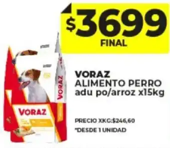 Supermayorista Vital Voraz Alimento Perro adul po/arroz x 15kg oferta