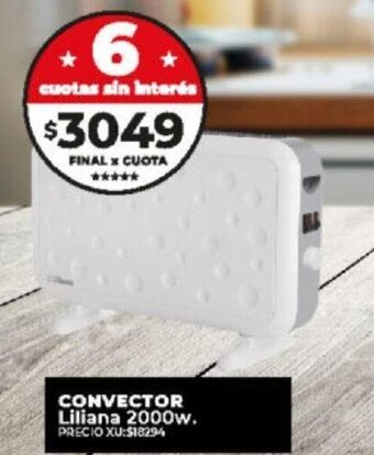 Supermayorista Vital Convector Liliana 2000w oferta