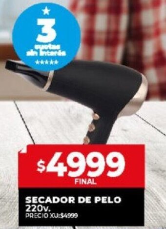 Supermayorista Vital Secador de Pelo 220V oferta