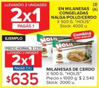 Carrefour Milanesas de Cerdo x 500g HOLIS oferta