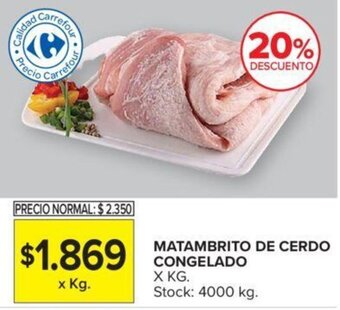 Carrefour Matambrito de Cerdo Congelado x kg oferta