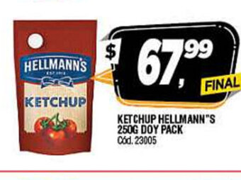 Supermercados Yaguar Hellmann's Ketchup 250g Doy Pack oferta