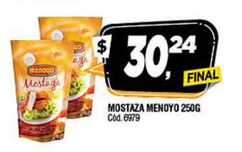 Supermercados Yaguar Mostaza Menoyo 250g oferta