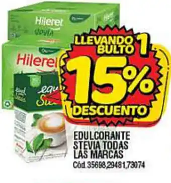Supermercados Yaguar Edulcorante Stevia Todas Las Marcas oferta