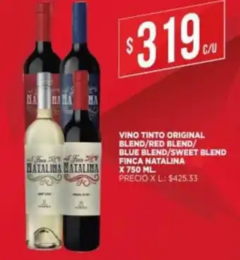 Supermercados DIA Finca Natalina Vino Tinto Original Blend/ Red Blend/ Blue Blend/ Sweet Blend x750 ml oferta