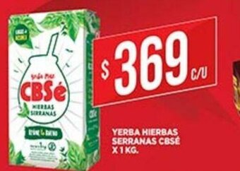 Supermercados DIA CBSE Yerba Hierbas Serranas x 1kg oferta