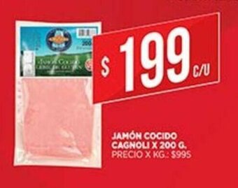 Supermercados DIA Jamón Cocido Cagnoli x 200g oferta