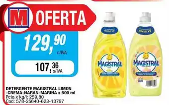 Maxiconsumo Detergente Magistral Limon Crama Naran Marina x 500ml oferta