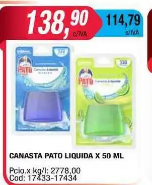 Maxiconsumo Canasta Pato Liquida x 50ml oferta