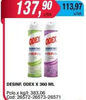 Maxiconsumo Desinf. Odex x 360ml oferta