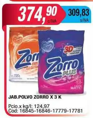 Maxiconsumo Zorro Jab. Polvo x 3k oferta