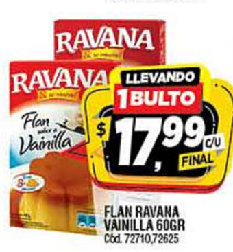 Supermercados Yaguar Ravana Flan Vainilla 60gr oferta