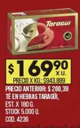 Coto Taragüi Té En Herbas oferta