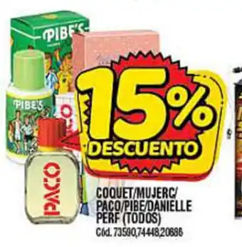 Supermercados Yaguar Paco Coquet/Mujerc/Pibe/Danielle Perf( Todos) oferta