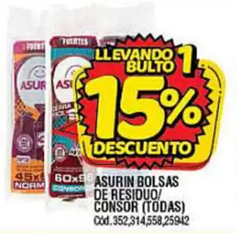 Supermercados Yaguar Asurin Bolsas De Residuo/Consor(Todos) oferta
