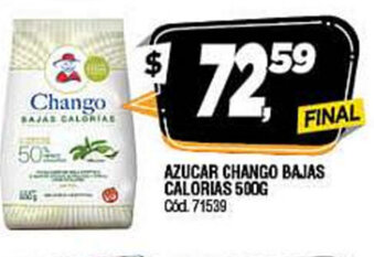 Supermercados Yaguar Chango Azucar Bajas Calorias 500g oferta