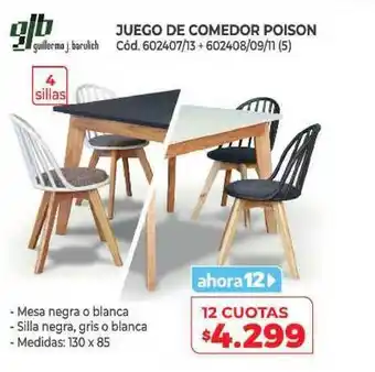 Naldo Lombardi Juego De Comedor Poison Glb oferta