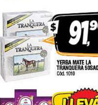Supermercados Yaguar La Tranquera Yerba Mate 50saq oferta