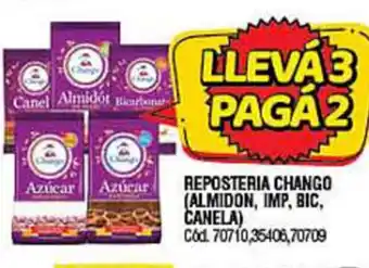 Supermercados Yaguar Reposteria Chango( Almidon, Imp, Bic, Canela) oferta