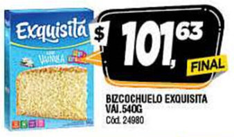 Supermercados Yaguar Bizcochuelo Exquisita VAI. 540g oferta