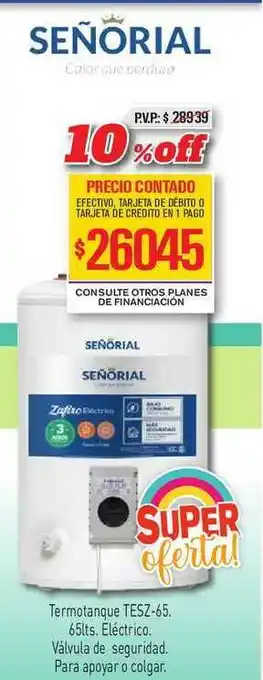 Termotanque Tesz-65 Señorial