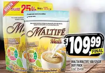 Supermercados Yaguar Malta Maltifé 100 125gr Doy Pack oferta