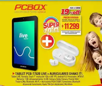 Tablet Pcb-t732b Live + Auriculares Shake It!