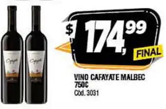Supermercados Yaguar Cafayate Vino Malbec oferta