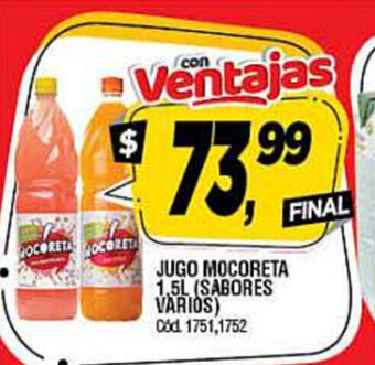 Supermercados Yaguar Mocoreta Jugo 1,5L ( Sabores Varios) oferta
