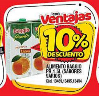 Supermercados Yaguar baggio Alimento Pr. 1,5L ( Sabores Varios) oferta