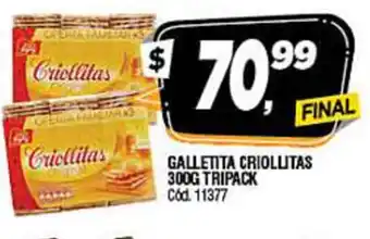 Supermercados Yaguar Criollitas Galletita 300g Tripack oferta